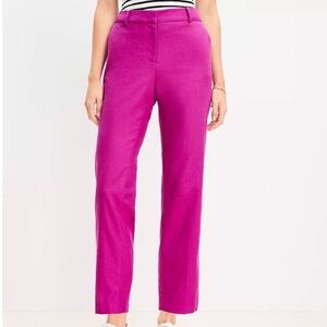 LOFT The Devlin Slim Fuchsia Dress Pants Size 14